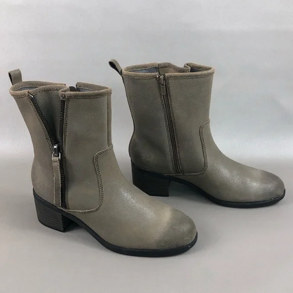 Clarks Shoes Clark Collection Side Zip Metallic Boots Size 85